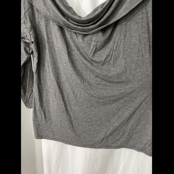 NWT $52 Bobeau‎ Marllyn Off Shoulder Knit Blouse in Grey [ PLUS SZ 2X ] - Picture 10 of 12